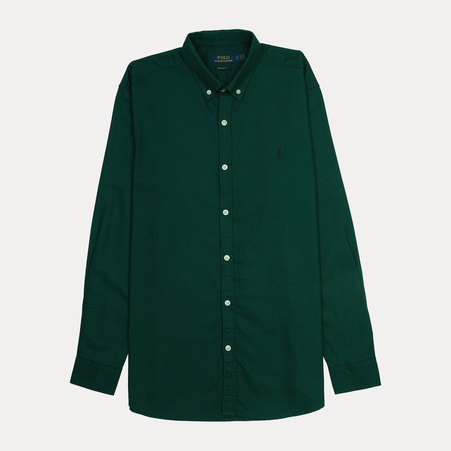 POLO RALPH LAUREN Custom Fit Button-Down Shirt in Deep Green
