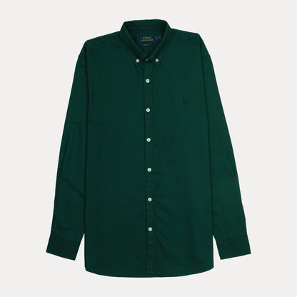 POLO RALPH LAUREN Custom Fit Button-Down Shirt in Deep Green