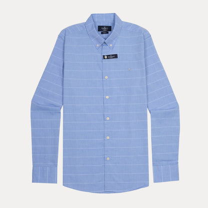 HACKETT Elegant Sky Blue Striped Slim Fit Shirt