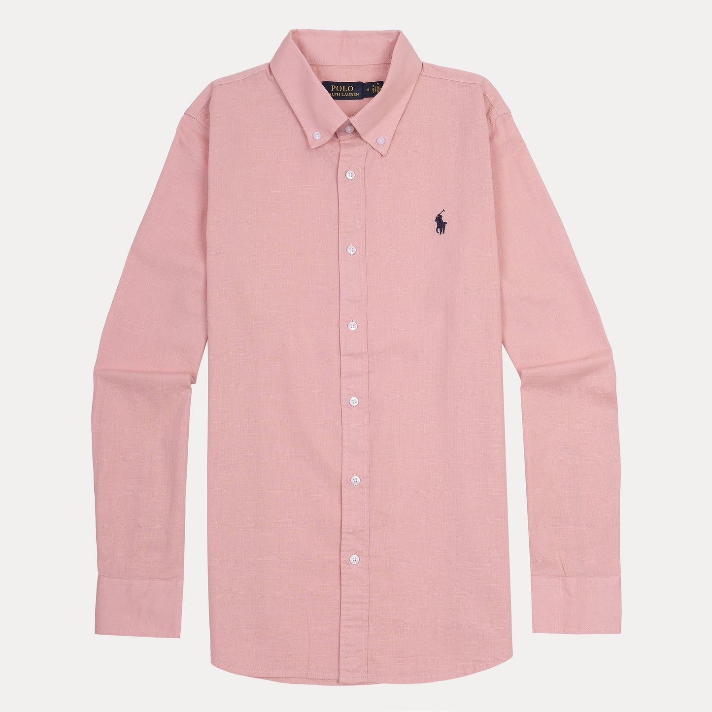 POLO Ralph Lauren SLIM FIT Pink Button-Down Linen Shirt
