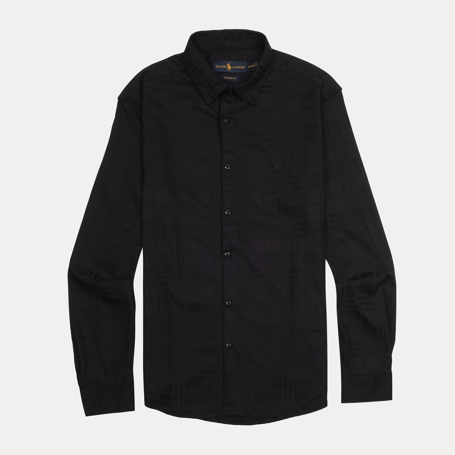 Ralph Lauren Elegant Midnight Black Custom Fit Shirt