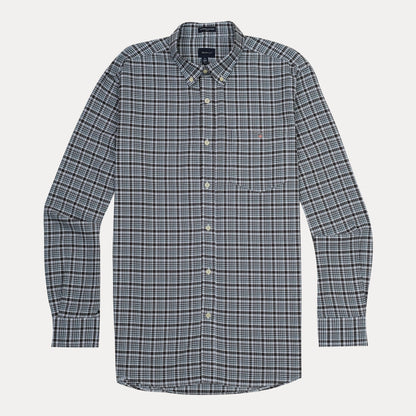 GANT The Breezy Oxford Shirt in Charcoal Checkered Elegance