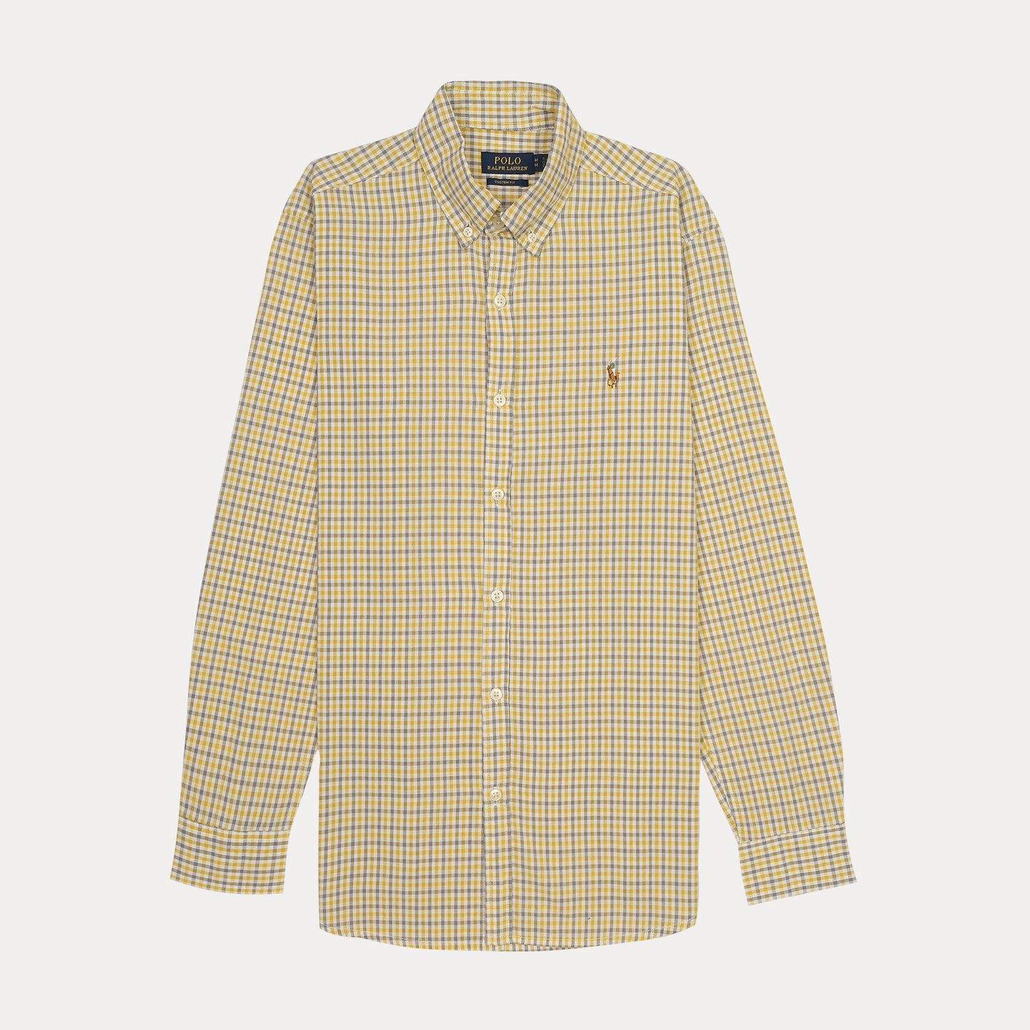 POLO RALPH LAUREN Custom Fit Yellow Checkered Button-Down Shirt
