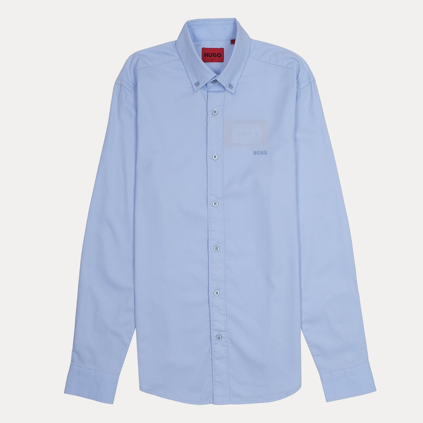 HUGO Serene Azure Tailored Fit Long Sleeve Button-Up Shirt