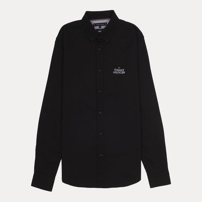 TOMMY HILFIGER Obsidian Velvet Tailored Fit Long Sleeve Button-Up Shirt