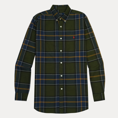 Polo Ralph Lauren Custom Fit Plaid Shirt in Enchanted Forest