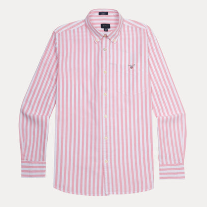 GANT Striped Elegance Tech Prep Shirt in Blushing Pink