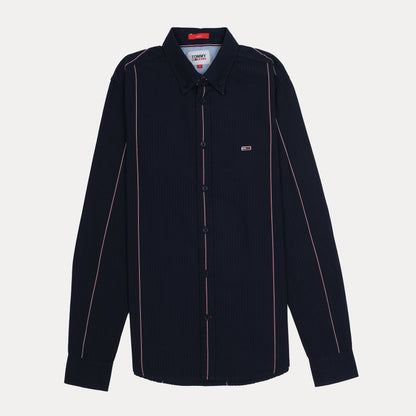 TOMMY JEANS Prismatic Cobalt Echo Slim Fit Long Sleeve Shirt