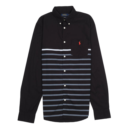 Ralph Lauren Classic Custom Fit Black Striped Shirt