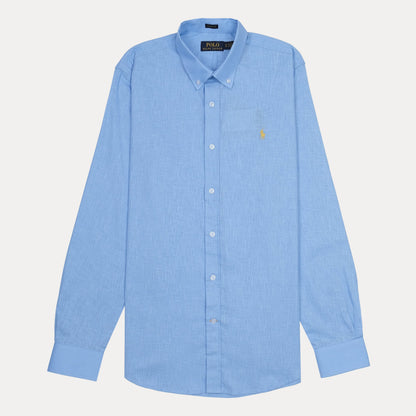 POLO RALPH LAUREN Linen Classic Fit Button-Down Shirt in Sky Blue