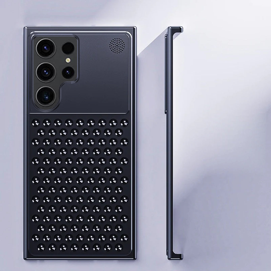 Samsung Galaxy S24 Ultra Heat Dissipation Aluminum Cooling Case with Aroma - Black