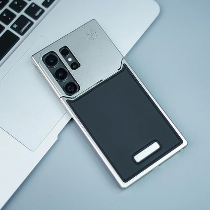 Samsung Galaxy S24 Ultra Aero Flex Aluminum & Leather Case with Fragrance Aroma - Black