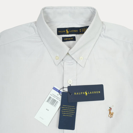 RALPH LAUREN Prismatic Pearl Custom Fit Long Sleeve Button-Down Shirt