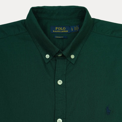 POLO RALPH LAUREN Custom Fit Button-Down Shirt in Deep Green