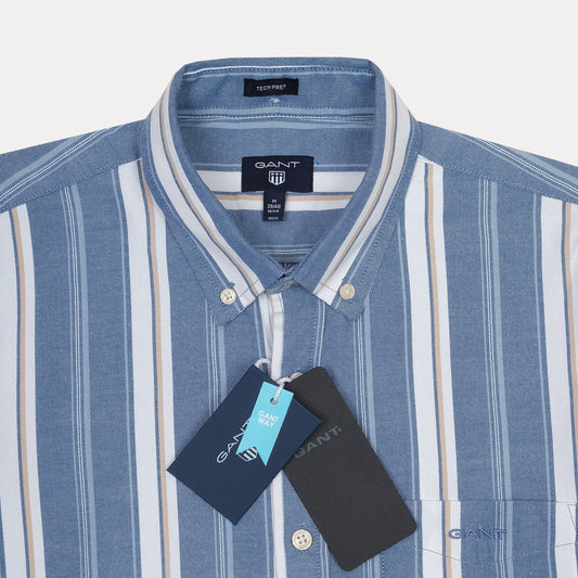 GANT Striped Serenity Tech Prep Shirt in Ocean Breeze