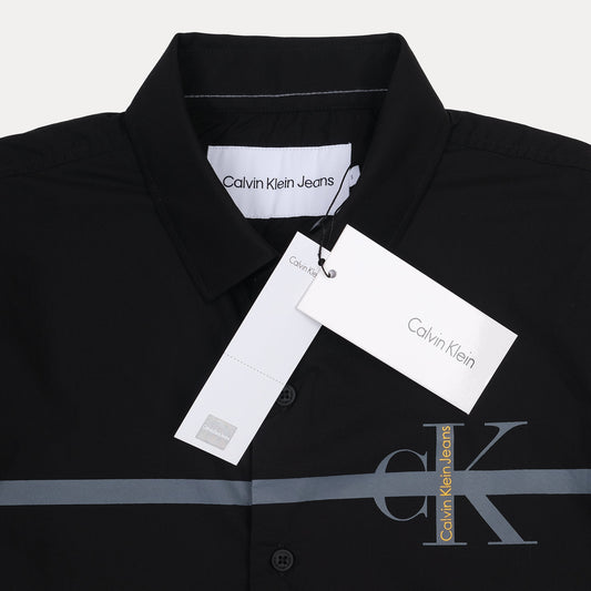 CALVIN KLEIN Untamed Onyx Whisper Long Sleeve Button-Up Shirt