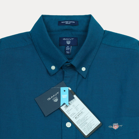 GANT Tech Prep Oxford Shirt in Oceanic Teal - Effortlessly Stylish and Versatile