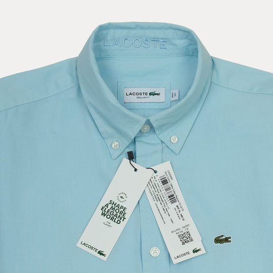Lacoste Elegant Sky Blue Cotton Button-Up Shirt