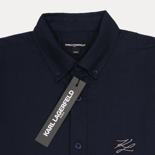 KARL LAGERFELD Elegant Midnight Blue Button-Up Shirt