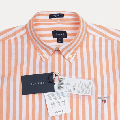 GANT Tech Prep Striped Shirt in Coral Sunrise