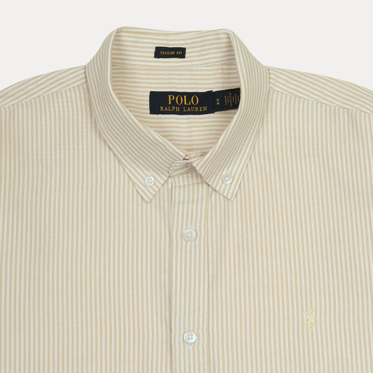 Polo Ralph Lauren Classic Fit Striped Shirt in Creamy Vanilla Swirl