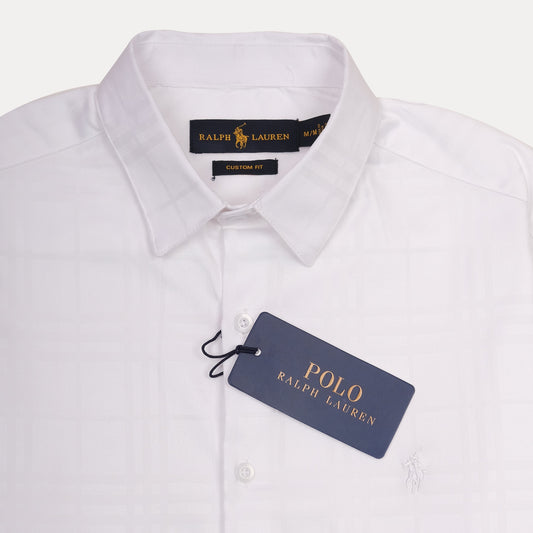 Ralph Lauren Custom Fit Whispering White Checkered Shirt