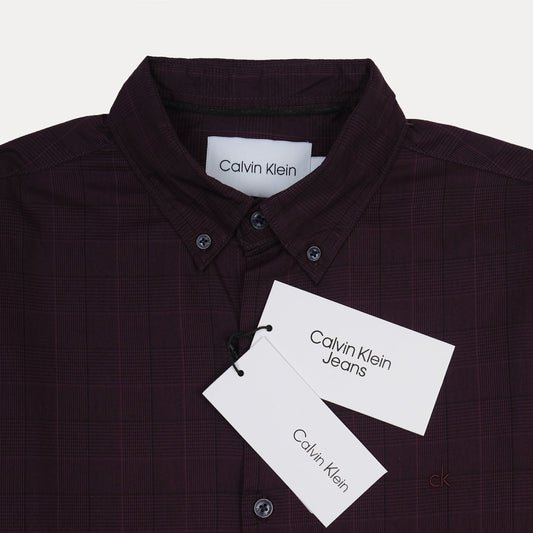 Calvin Klein Elegant Plum Checkered Shirt
