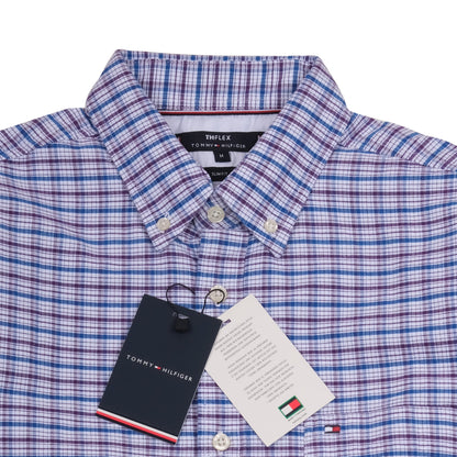 TOMMY HILFIGER Astral Blue Tailored Fit Long Sleeve Button-Up Shirt