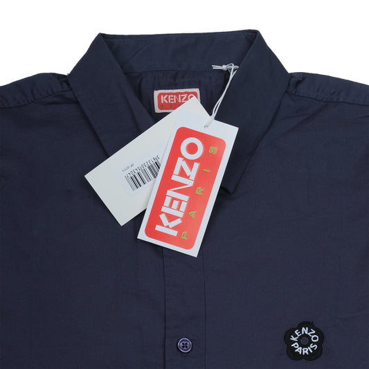 KENZO Prismatic Indigo Tailored Fit Long Sleeve Button-Up Shirt