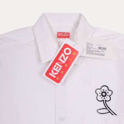 KENZO Ethereal Pearl Long Sleeve Button-Up Shirt