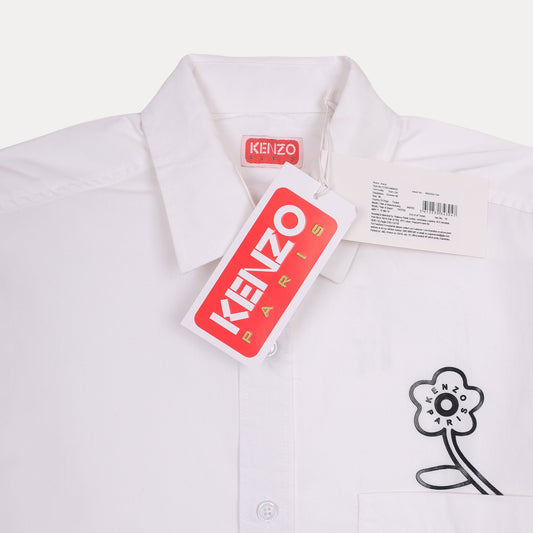 KENZO Ethereal Pearl Long Sleeve Button-Up Shirt