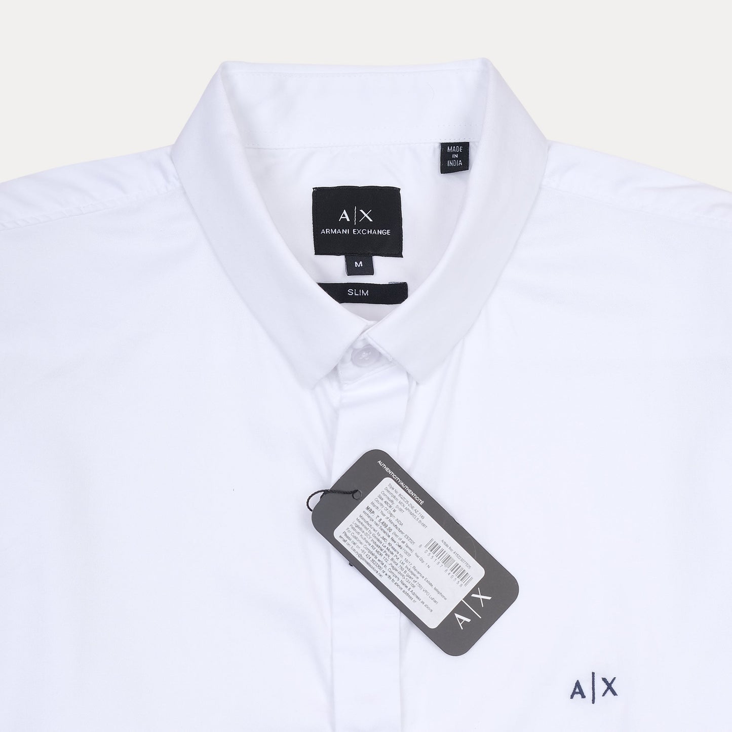 Armani Exchange Slim Fit White Dress Shirt