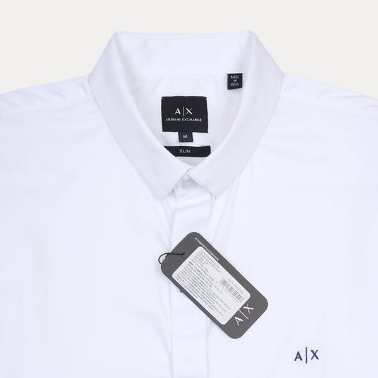 Armani Exchange Slim Fit White Dress Shirt