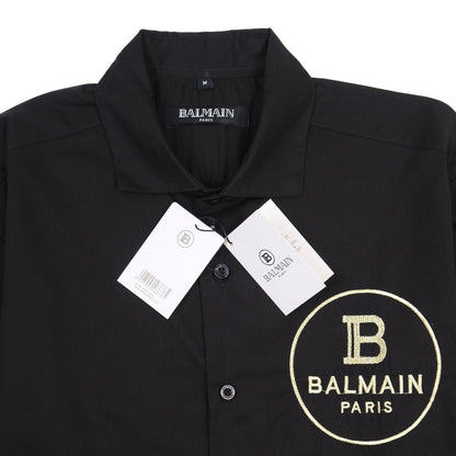 Balmain Elegant Noir Embroidered Shirt