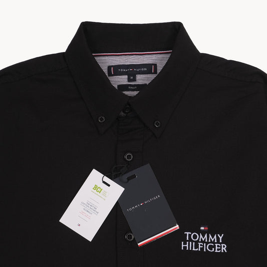 TOMMY HILFIGER Obsidian Velvet Tailored Fit Long Sleeve Button-Up Shirt