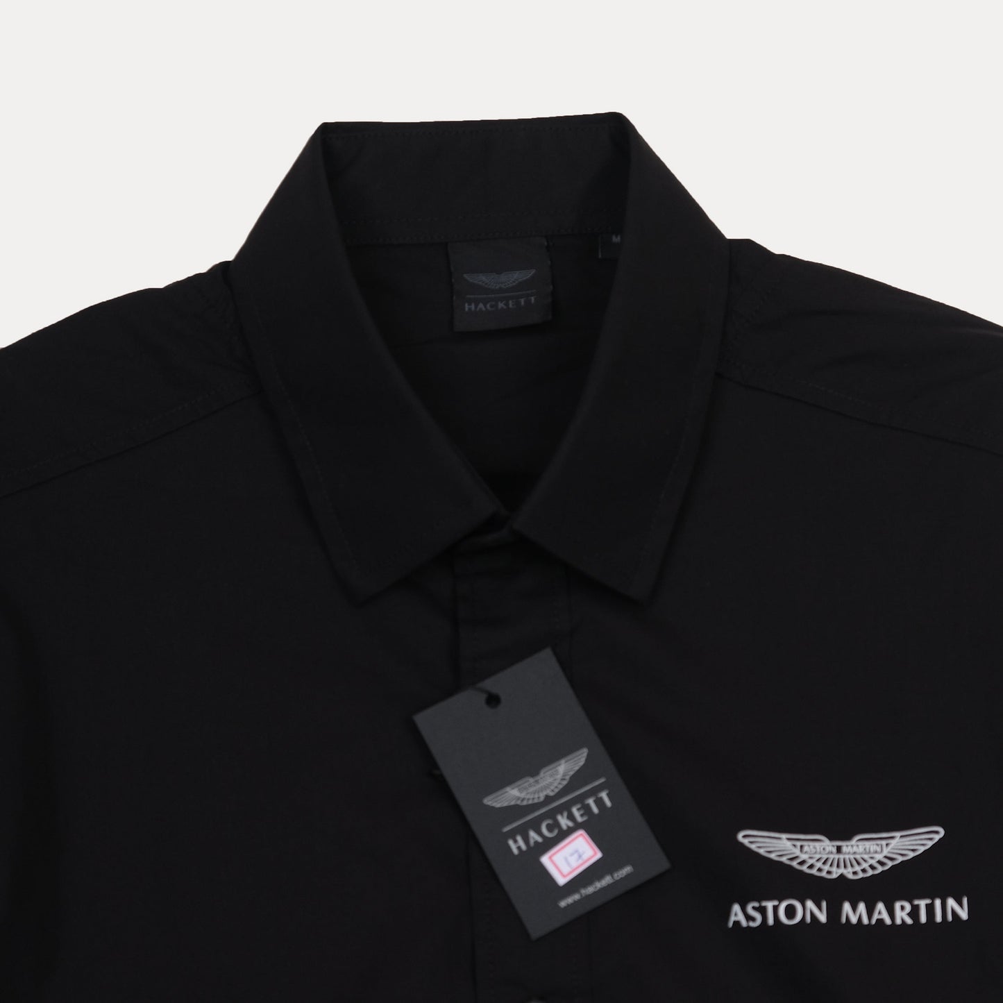 Hackett Aston Martin Luxe Black Button-Up Shirt
