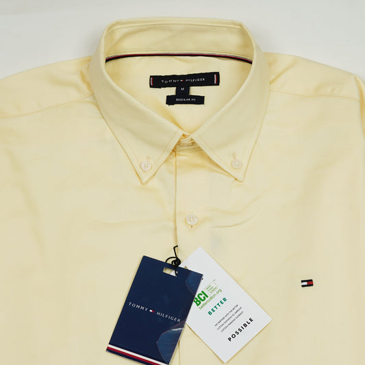 Tommy Hilfiger Classic Elegance Button-Up Shirt in Soft Buttercream