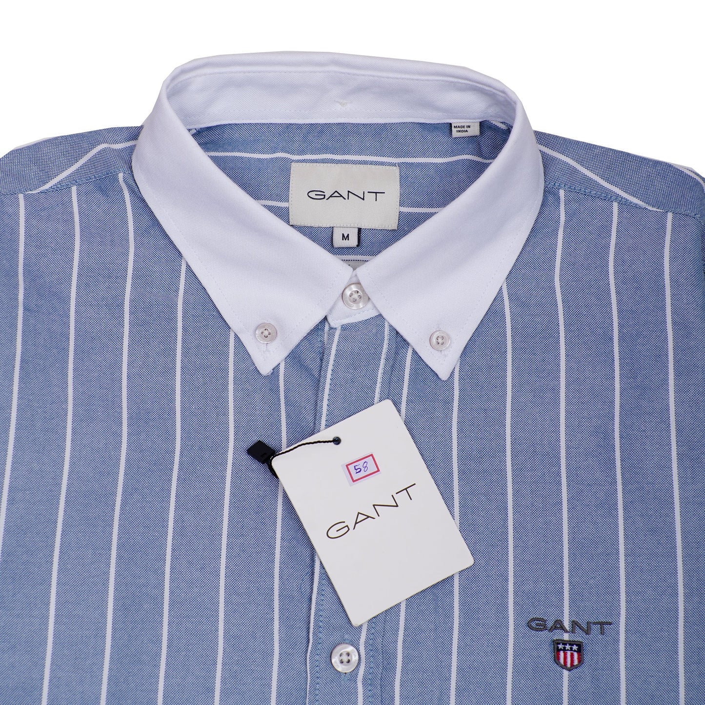 GANT Opulent Teal Tailored Fit Long Sleeve Button-Up Shirt