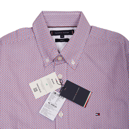 TOMMY HILFIGER Prismatic Mauve Tailored Fit Long Sleeve Button-Up Shirt
