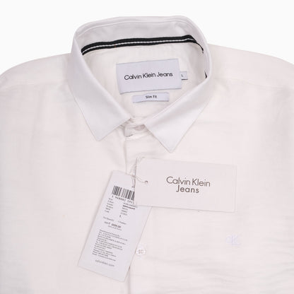 Calvin Klein Jeans Slim Fit White Dress Shirt