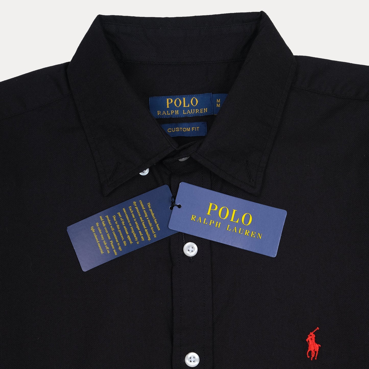 Polo Ralph Lauren Elegant Midnight Black Custom Fit Shirt