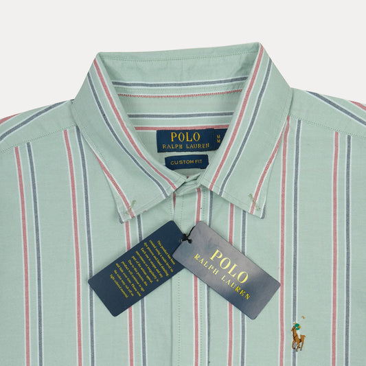Polo Ralph Lauren Breezy Mint Striped Custom Fit Shirt