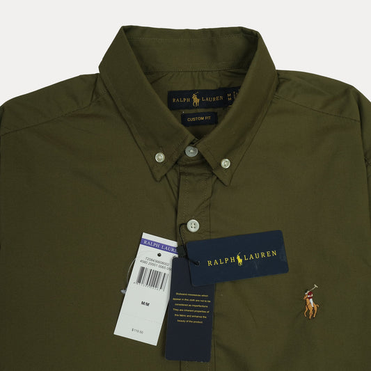 RALPH LAUREN Prismatic Sage Custom Fit Long Sleeve Shirt