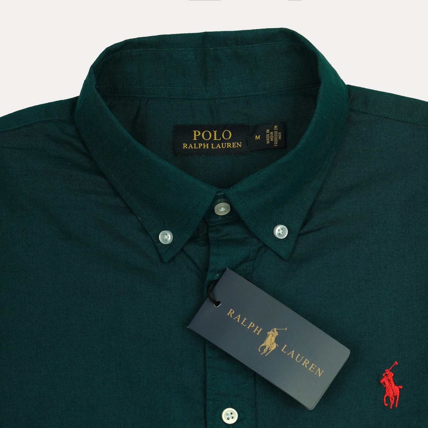 Polo Ralph Lauren SLIM FIT Button-Down Linen Shirt in Forest Green