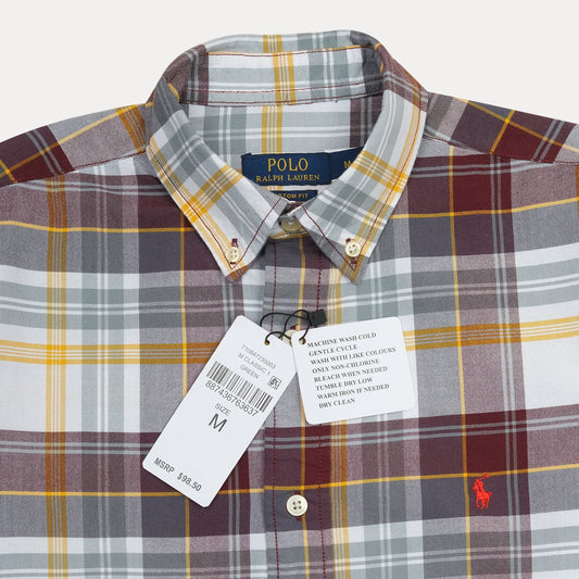 Polo Ralph Lauren Custom Fit Plaid Shirt in Autumn Harvest