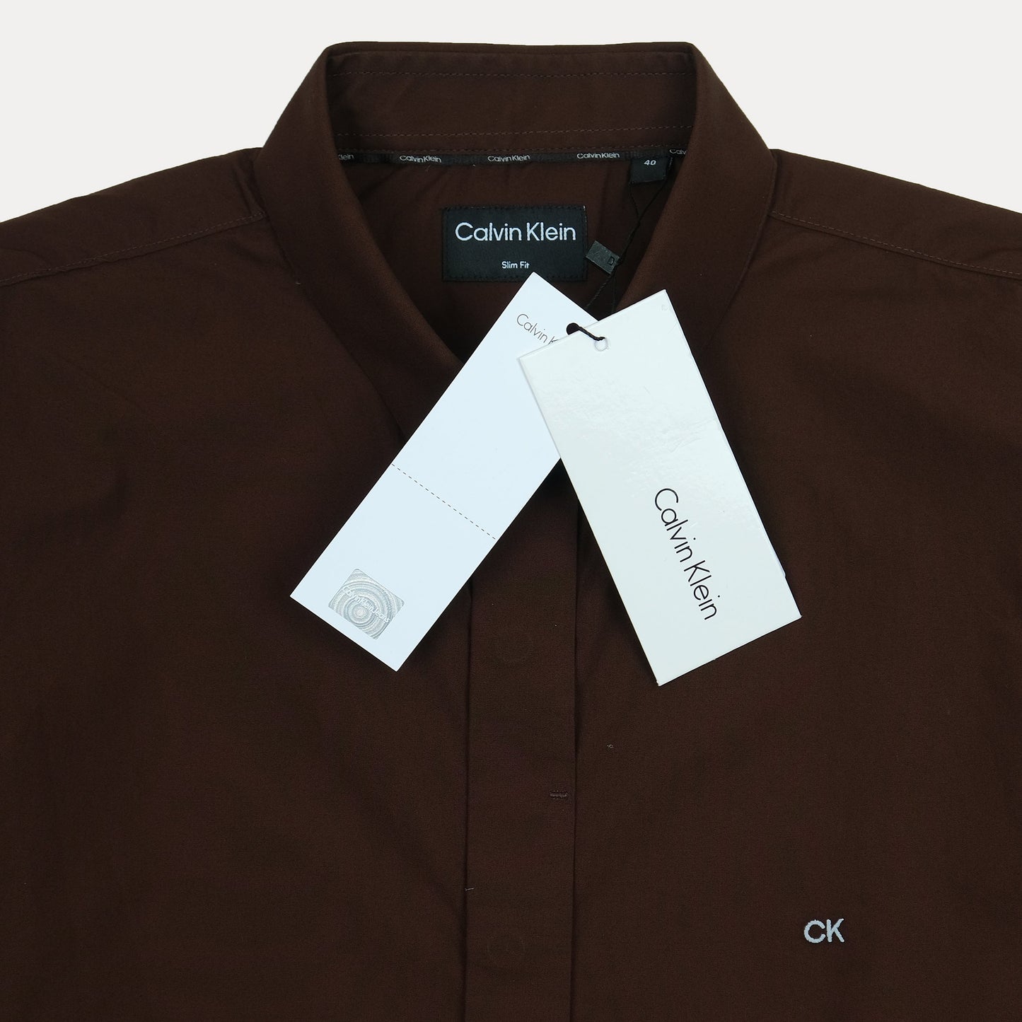 Calvin Klein Elegant Espresso Slim Fit Shirt