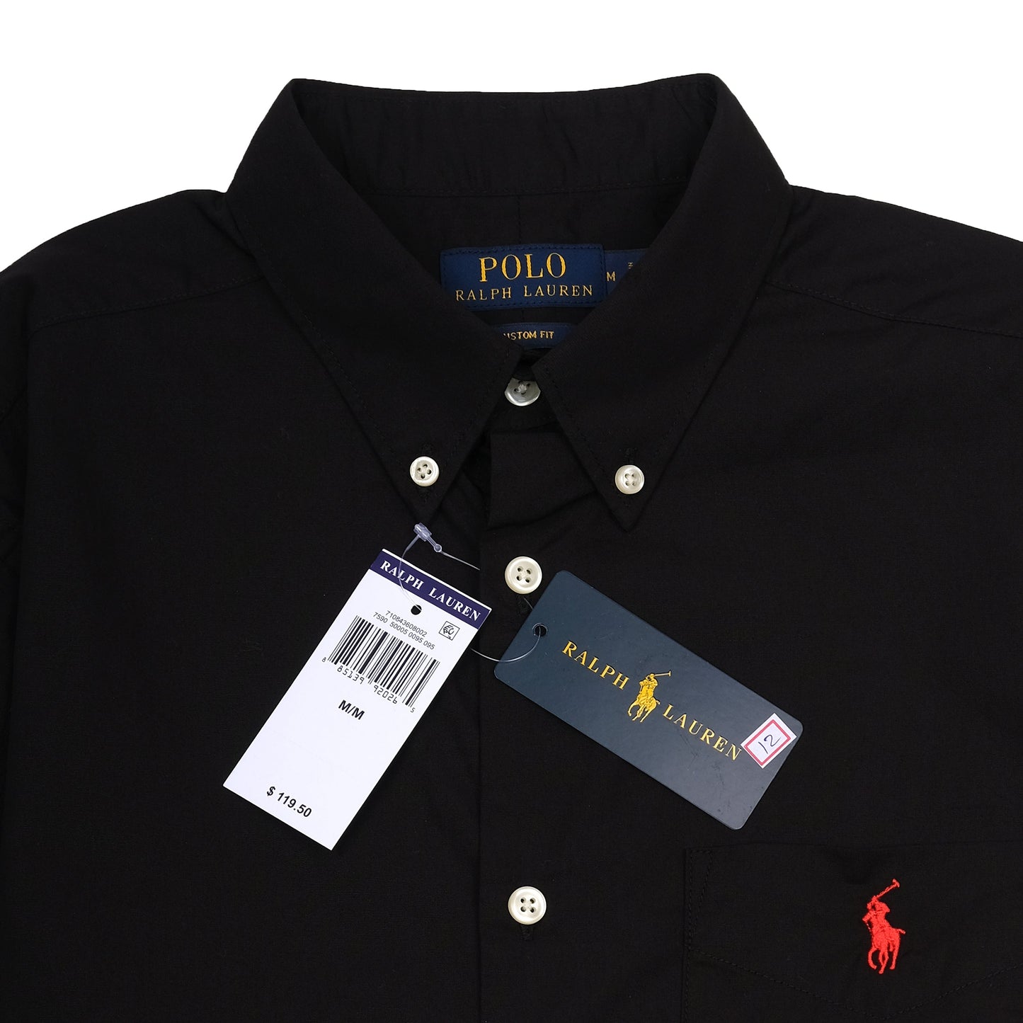 Ralph Lauren Classic Custom Fit Black Striped Shirt