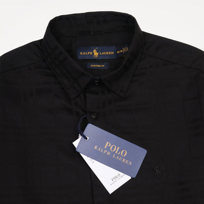 Ralph Lauren Elegant Midnight Black Custom Fit Shirt