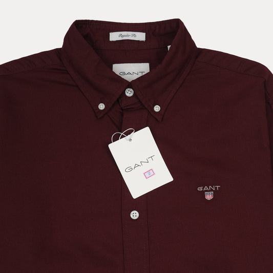 GANT Regal Merlot Short-Sleeve Button-Up Shirt