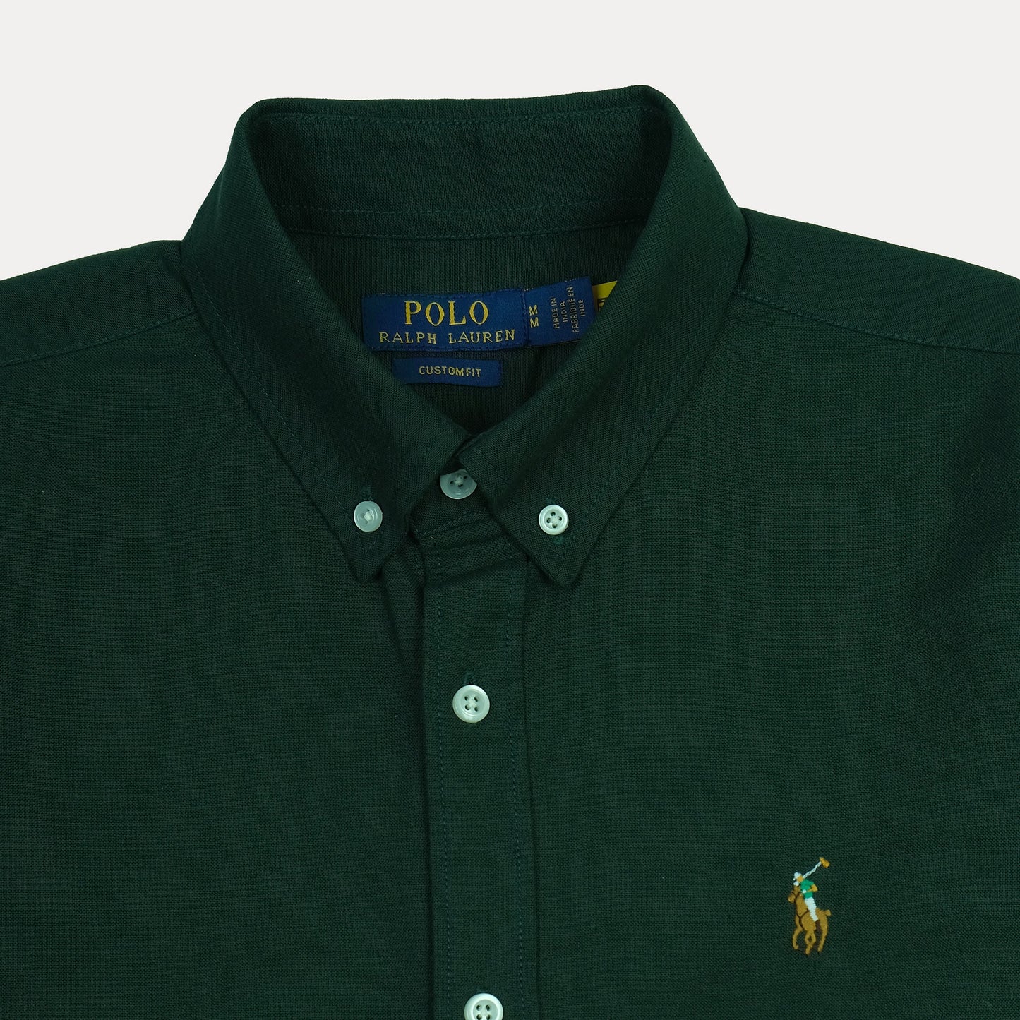 POLO RALPH LAUREN Custom Fit Long Sleeve Button-Down Shirt in Dark Green